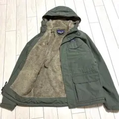 【メンズS〜M】パタゴニア　イスマスパーカー　裏ボア　カーキ　フード　ブルゾン