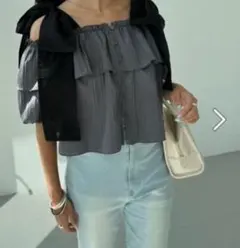 肩リボンブラウス値下げ！中30日まで-200