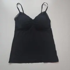 UNIQLO　AIRism　ブラックキャミソール　Mサイズ　カップ付き