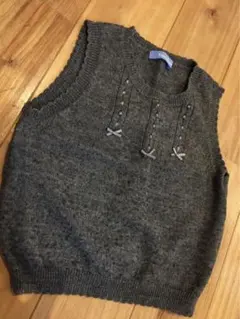familiar　ファミリア　グレー　ニットベスト　120