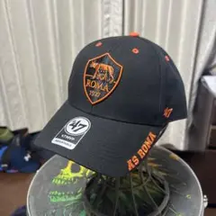 入手困難 ASローマ 47 ブラック キャップ 帽子 現地購入　フットボール