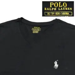 美品　ラルフローレン ブラック XS　Vネック　 Tシャツ
