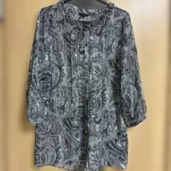 TRANS WORK ペイズリー柄チュニック 38 美品のサムネイル