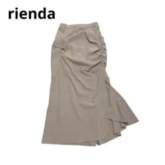 rienda リエンダ ギャザーマーメイドスカート アシメ スリット ベージュのサムネイル