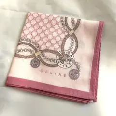 CELINE セリーヌ ピンク ハンカチ