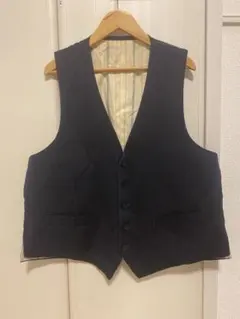 ネイビー ストライプ フォーマルベスト