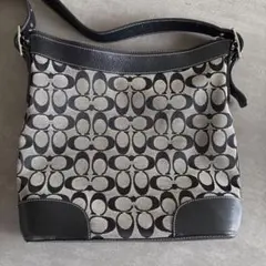 ✳︎美品✳︎ コーチ シグネチャー ショルダーバッグ キャンバスレザー 6346黒