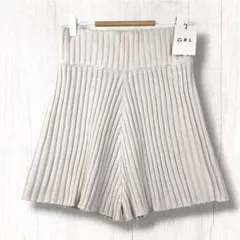 【新品タグ付】GRL ハイウエスト リブニット ショートパンツ an1235 S