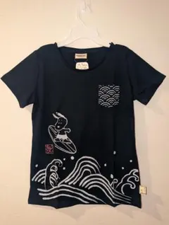 スヌーピー Tシャツ 波乗り サーフィン 黒