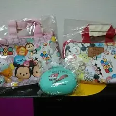 【新品未開封】ディズニーツムツム ミニバッグ2個セット おまけ付き