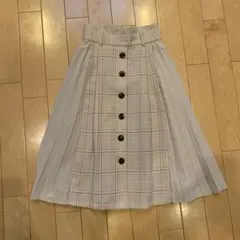 チェックロングスカート