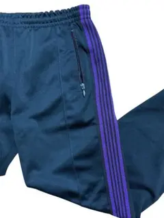 needles トラックパンツ　ブラック　パープル　ストレート　Sサイズ ストレートトラックパンツ KP431 L 黒紫（2022/05/11買取