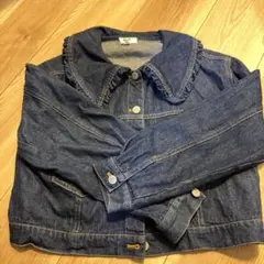 【美品】デニムジャケット　フリル　140㎝