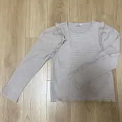 earth music&ecology フリル　長袖 ベージュ F