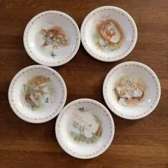 NIKKO　スイートハーベッジ　食器　小皿　動物　5枚セット　ピーターラビット？のサムネイル