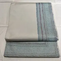 【洒落袋帯】未使用品◇コーデの救世主◇シンプルベージュ×唐花縞で重宝！446cm fette様専用 美品 紗 唐花 夏着物“いつもの夏の取って置き”袋帯