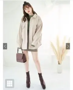 GRL レザーシャツジャケット アイボリー