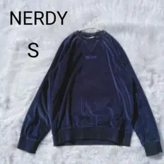 NERDY ノルディ ベロア スウェット 刺繍 パープル セカオワ深瀬さん 