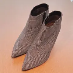 美品☆STACCATO ショートブーツ　グレンチェック　　24.5cmのサムネイル