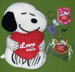 スヌーピー　まとめ売り　ポーチ　キーホルダー　キーチェーン　レター　イチゴ