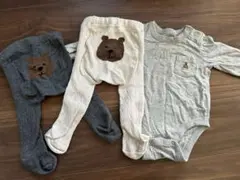 gap クマ ベビータイツとロンパースセット