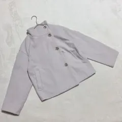 index インデックス ＊ スタンドカラー ショートコート グレージュ M