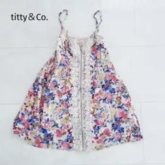 titty＆Co. キャミソールチュニック　花柄　フロントジップ　レースのサムネイル