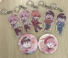 おそ松さん アクリルキーホルダー 缶バッジ セット