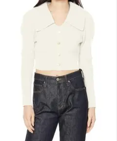 SNIDEL アイボリー ボタン付き ニットセーター