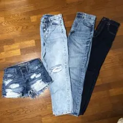 ダメージデニム ジーンズ　【セット売り】