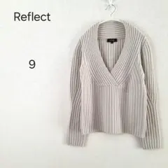 1373＊日本製 リフレクト Reflect リブ編み Vネック ニット 9のサムネイル
