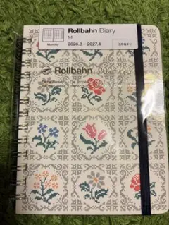 【新作】Rollbahn 2026／2027 ダイアリー フローラ　M ホワイト