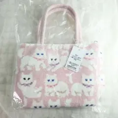 【匿名配送】新品 フェイラー FEILER モフモフネコチャン バッグ ピンク