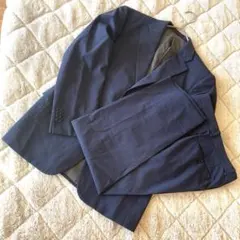 アラネット メンズ スーツ ネイビー ストライプ シングル 通年仕様 ビジネス