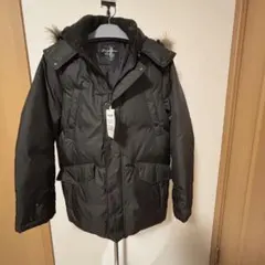 【新品・未着用】 帝人 MAXAS プレミアムダウンハーフ フード付き ブラック