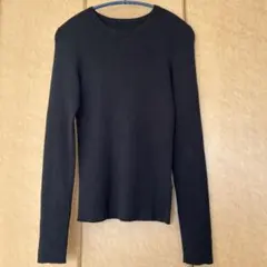 Spick and Span スピックアンドスパン ストレッチ リブニット 黒