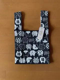 猫柄ニットエコバッグ