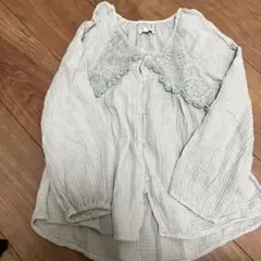 ZARA ライトグレー 長袖シャツ 10サイズ