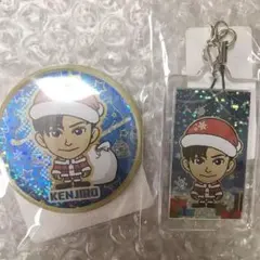 山下健二郎 プチキャラ 缶バッジ ホロ アクリルストラップ セット