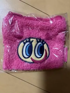 エンジェルブルー　ガチャ　ポーチ　もこもこスクエアポーチ　ピンク