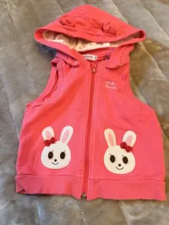 MIKI HOUSE うさこちゃん　フード付きベスト90cm