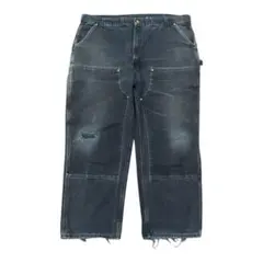 超スペシャル アメリカ製 33X32 W33 カーハート ダブルニー パンツ 黒 carhartt ダブルニーペインターパンツ ブラック BLK 神サイズ 黒