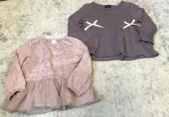 プティマイン　7分丈トップス2着セット☆サイズ100