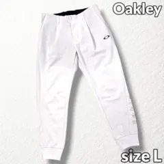 【OAKLEY】ゴルフ ジョガーパンツ ストレッチ ロゴプリント ホワイト L