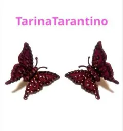 TARINA TARANTINO ☆ レッドピンクフラワー スワロフスキーピアス 