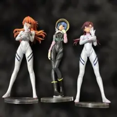 エヴァンゲリオン フィギュア 3体セット アスカ／レイ／マリ（農作業ver.等）
