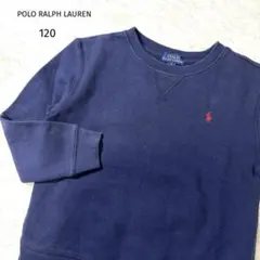 POLO RALPHLAUREN キッズ トレーナー 7 ネイビー 刺繍ロゴ