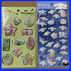 ウォーターシールティンカーベル シナモンロールぷっくりシール 2点セット