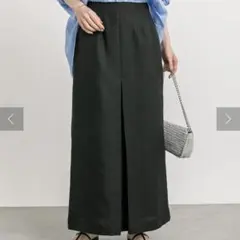 シャイニーリネンナロースカート