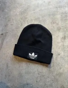 90s adidas ニット帽 ビーニー ブラック